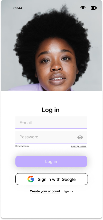 Log In Mockup